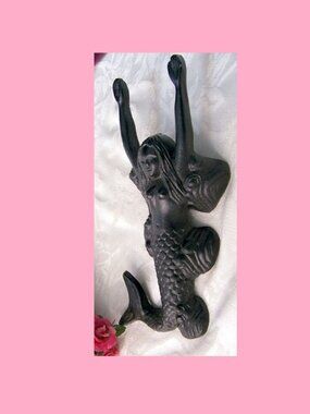 Kids Black Cast Iron Mermaid CHILDs Bootjack 2" wide by 10" long 04442